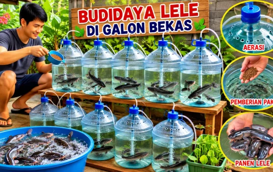 Cara Memelihara Ikan Lele di Galon Bekas
