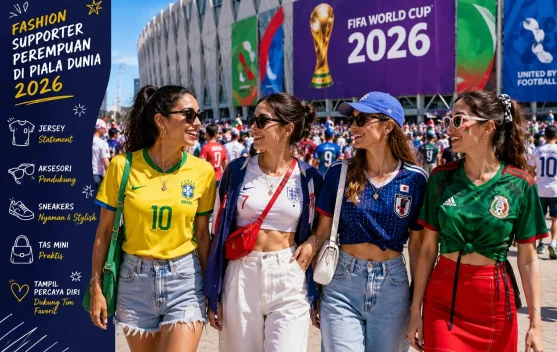 Fashion Supporter Perempuan di Piala Dunia 2026,Jersey Berubah Jadi Gaya Hidup