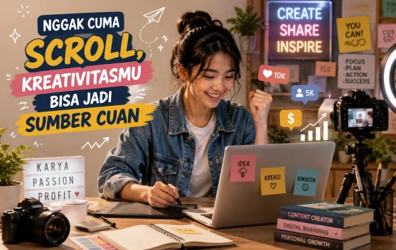 Nggak Cuma Scroll, Kreativitasmu Bisa Jadi Sumber Cuan