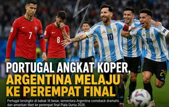 Portugal Angkat Koper, Argentina Melaju ke Perempat Final Piala Dunia 2026