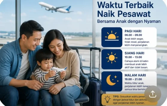 Memilih Waktu Terbaik Naik Pesawat Bersama Anak