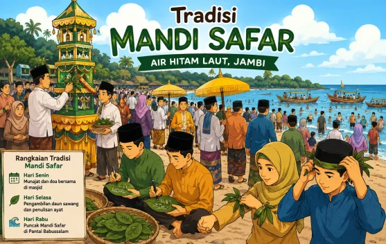 Mandi Safar Air Hitam Laut, Tradisi Jambi yang Sarat Makna