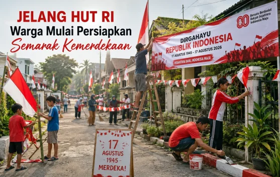 Warga Jambi Mulai Persiapkan Semarak Kemerdekaan RI ke 81