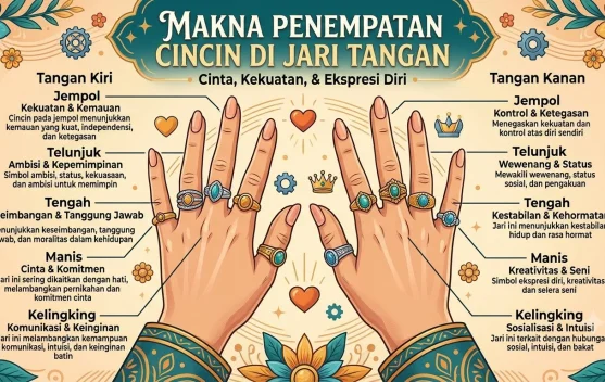 Makna Tersembunyi dari Penempatan Cincin di Setiap Jari Tangan