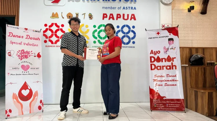 Astra Motor Papua Kembali Meraih Prestasi dari PMI Kota Jayapura