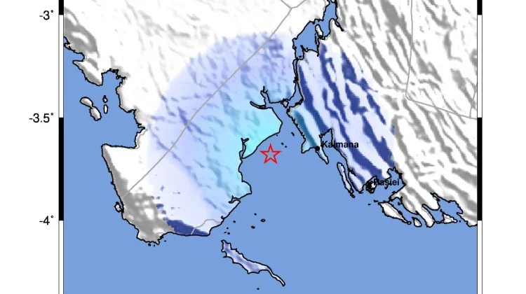 Gempa M3,8 Guncang Kaimana Pagi Ini