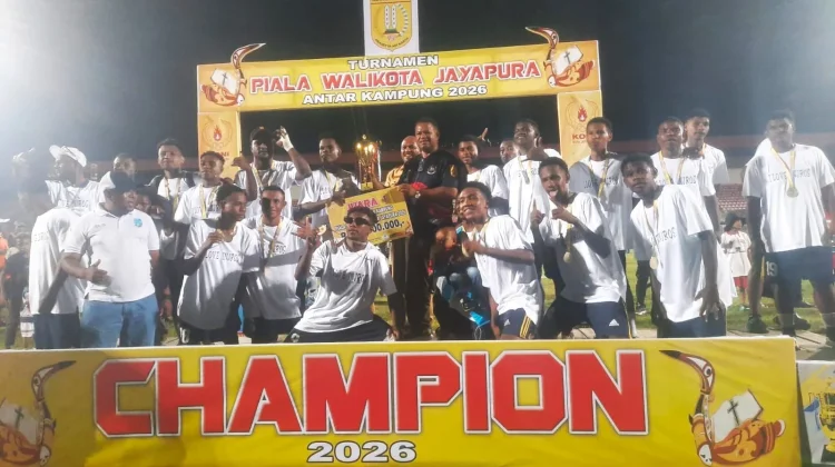 Mental Juara Kunci Kampung Injros Juara Turnamen Sepakbola Walikota Jayapura