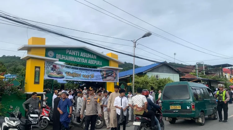 Polisi Kawal Pelaksanaan Ibadah Sholat Idul Fitri 1447 H Muhammadiyah Jayapura
