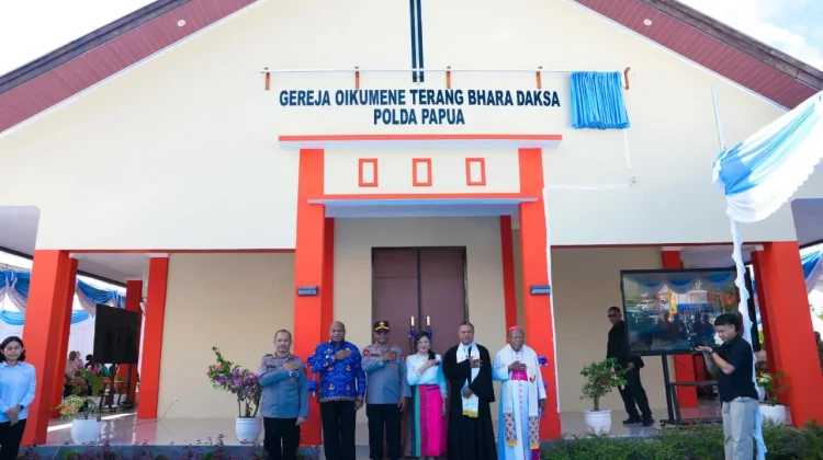 Gereja di Lingkungan Polda Papua Diresmikan, Perkuat Integritas Anggota