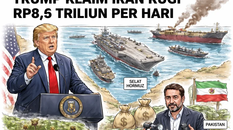 Trump Klaim Iran Rugi 8,5 Triliun Rupiah Per Hari