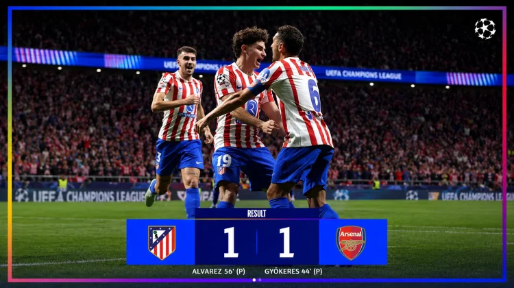 Atletico Madrid vs Arsenal Berakhir Imbang