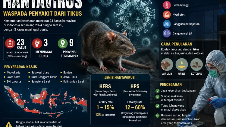 Kemenkes Catat 23 Kasus Hantavirus, Tiga Meninggal Dunia