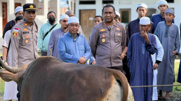 Polresta Jayapura Kota Serahkan Empat Ekor Hewan Kurban