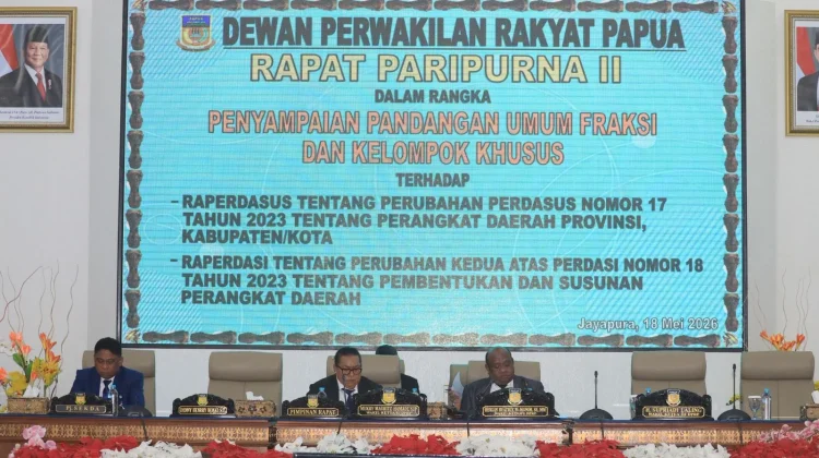 DPR Papua Tetapkan Rekomendasi LKPJ Gubernur dan Setujui Perubahan Propemperda