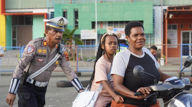 Satlantas Polresta Bersama Ditlantas Polda Papua Gelar Penertiban Kendaraan Ber
