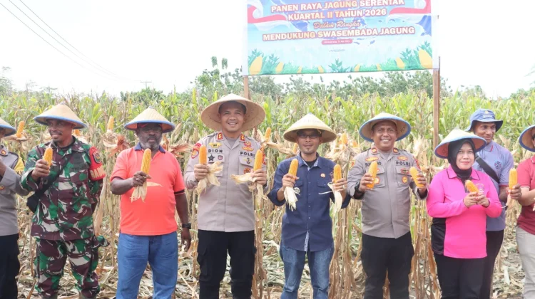 Polres Jayapura Dukung Swasembada Pangan melalui Panen Raya