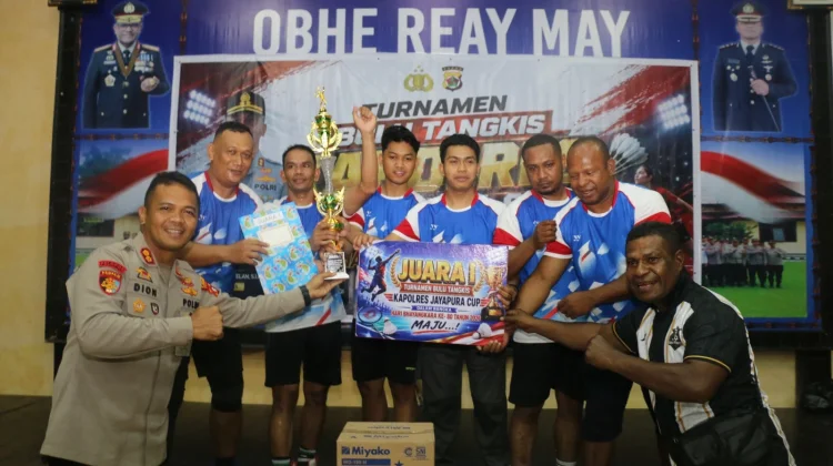 Polsek Sentani Kota Raih Juara Kapolres Cup Bulutangkis Hari Bhayangkara