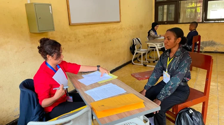 Ratusan Peserta Seleksi Calon Bintara Polri Mengikuti Pemeriksaan Psikologi