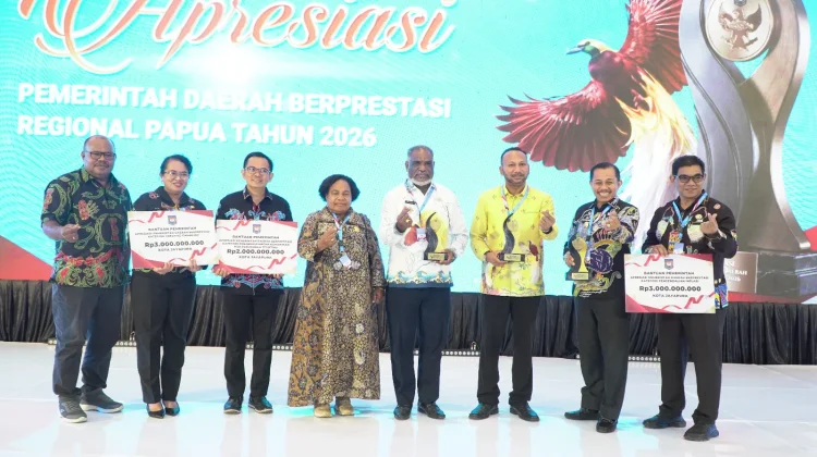 Pemkot Jayapura Raih Tiga Penghargaan Berprestasi 2026 dari Kemendagri