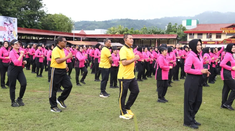 Sambut Hari Bhayangkara, Polda Papua Menggelar Olahraga Bersama