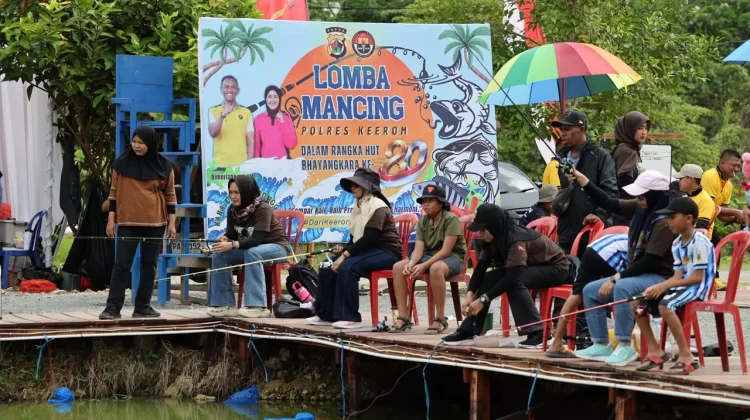 Semarakkan Hari Bhayangkara ke-80 Polda Papua Lomba  Gelar Lomba Memancing