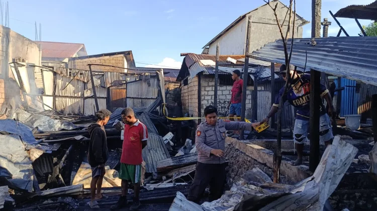 Lima Rumah Terbakar di Hamadi Kota Jayapura