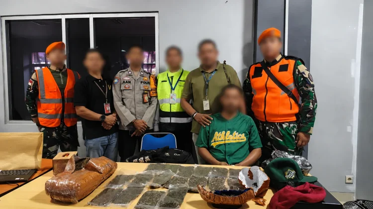 Avsec Bandara Sentani Gagalkan Penyelundupan 2,6 Kilogram Ganja