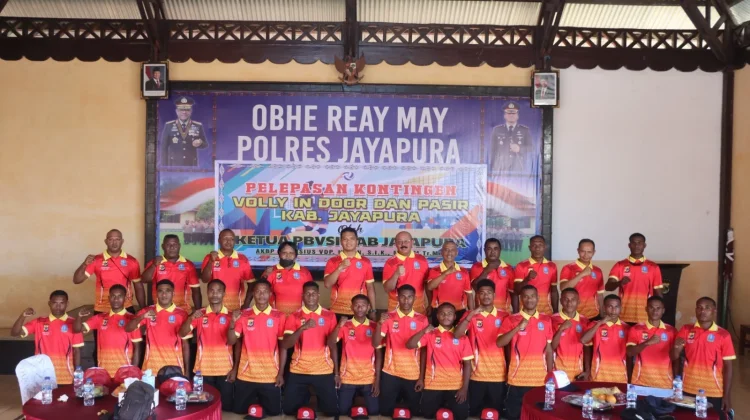 Kapolres Jayapura Melepas Kontingen Voli untuk Berlaga di Kapolda Cup 2026