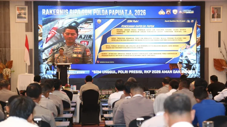 Biro SDM Polda Papua Perkuat Integritas SDM Melalui Pelaksanaan Rakernis 2026