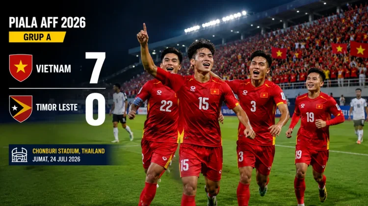 Piala AFF, Vietnam Libas Timor Leste dengan 7 Gol