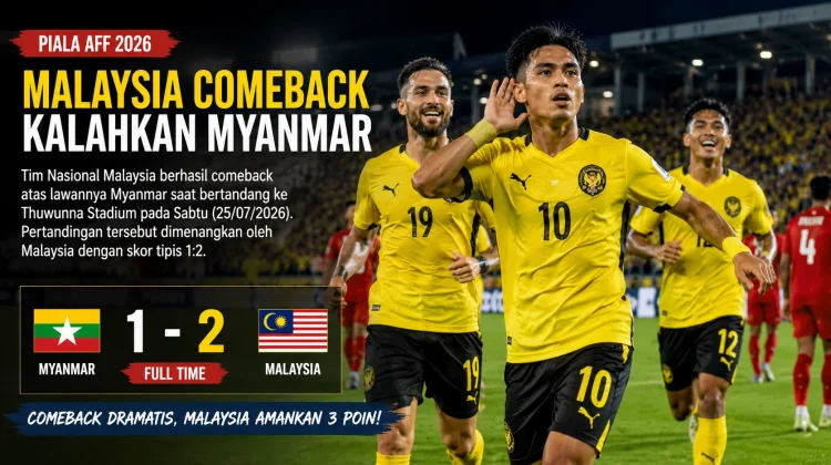 Malaysia Berhasil "Comeback" di Kandang Myanmar