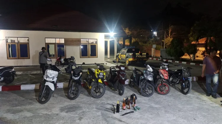 Polisi Amankan Lima Motor dan Dua Sajam di Heram