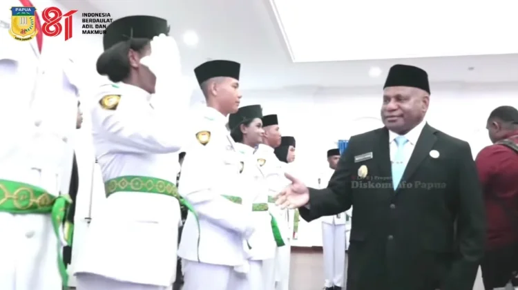 Gubernur Papua Kukuhkan 32 Anggota Paskibraka 2026