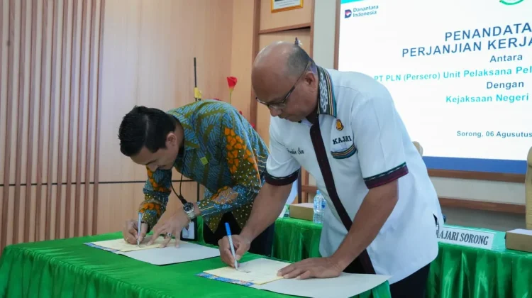 PLN dan Kejaksaan Negeri Sorong Tandatangani Kerjasama Pendampingan Hukum