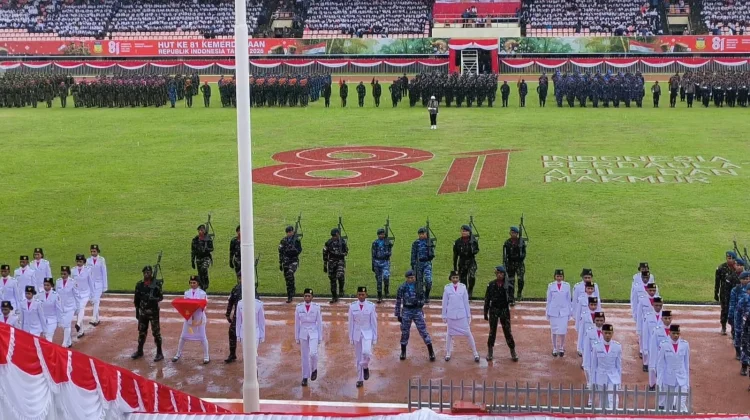 Upacara HUT RI di Stadion Mandala Berlangsung Khidmat