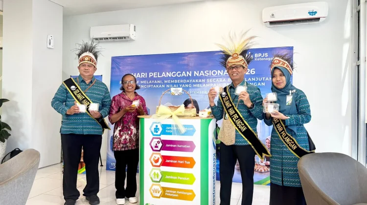 Harpelnas 2026, BPJS Ketenagakerjaan Serahkan Manfaat Rp768 Juta di Jayapura