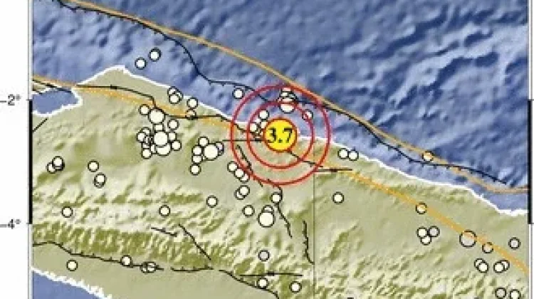 Gempa Magnitudo 3,7 Guncang Sentani, Dirasakan di Jayapura