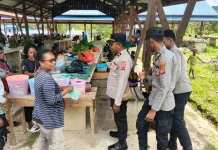 Polres Mamberamo Tengah Menggelar Patroli di Pasar Sentral Kobakma