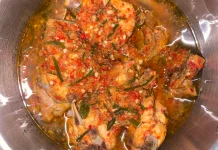 Menu Makanan Sehat Ayam Kukus Pedas Daun Jeruk