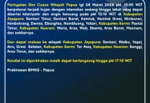 BMKG Peringatkan Potensi Hujan Lebat di Papua