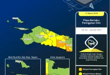 BMKG Peringatkan Hujan Lebat Disertai Petir di Papua