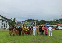 Kapolresta Beserta Ketua Bhayangkari Hadiri Peringatan HUT Kota Jayapura