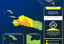 BMKG Peringatkan Hujan Lebat dan Petir Landa Papua Malam Ini