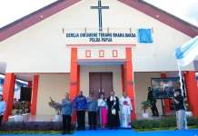 Gereja di Lingkungan Polda Papua Diresmikan, Perkuat Integritas Anggota