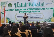 Halal bihalal Kanwil Kemenag Papua, Tegaskan Komitmen Jaga Harmoni dan Kedamaian