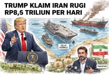Trump Klaim Iran Rugi 8,5 Triliun Rupiah Per Hari