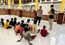 Polres Boven Digoel Menggelar Bimbingan Belajar bagi Anak Putus Sekolah