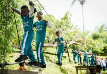 Puluhan Siswa Sekolah Rakyat Mengikuti Outbond di Makodam XVII/Cenderawasih
