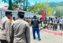 Polisi Jaga Ketat ‎Aksi Unjukrasa Mahasiswa di Jayapura