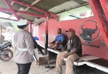 Sat Lantas Polresta Jayapura Kota Himbau Tertib Berlalu Lintas dan Cegah Konflik A